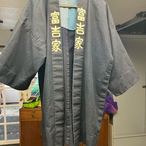 Traditional Japanese Haori with Gold Kanji